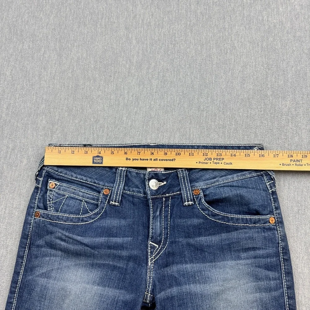 True Religion Jeans Womens 32 Blue Denim Bootcut Straight Leg Made In USA Pants